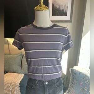 Madewell size extra small t shirt purple stripes